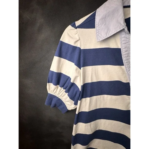Maeve Anthropologie Puff-Sleeve Polo Top Size Small - Picture 4 of 8